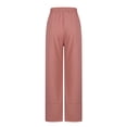 thumbnail image 6 of cfhntfmh Womens Casual Pants 2024 Drawstring Elastic Waist Trousers with Pockets Wide Leg Lounge Vacation Clothing, 6 of 7