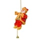 thumbnail image 2 of Adorno de Papá Noel con escalera | Figura navideña con música y cuerda | Decoración navideña para el árbol de Navidad, regalo para niños, hogar, chimenea, jardín, decoración de temporada, 2 of 7