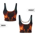 thumbnail image 3 of Sikiie Candle Shepherd Dog Print Strappy Sports Bra for Women Padded Push Up Sports Bra Athletic Running Sports Bra Workout Bra Yoga Bra, 3 of 5