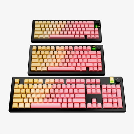 Glorious - GPBT Gradient Universal Keycap Set Compatible with Most 100% 85% 80% TKL 60% Compact 75% Mechanical Keyboards - Grapefruit V2