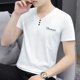 thumbnail image 3 of Camiseta para hombre, ropa lisa, Kpop, cuello en V, camisetas para hombre, ropa de calle, tops, dibujos lisos, música básica, secado rápido, elegante, tallas S y XL, 3 of 5