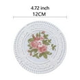 thumbnail image 4 of 5 posavasos con textura de encaje hueco, manteles individuales de mesa vintage. Blanco, 4 of 9