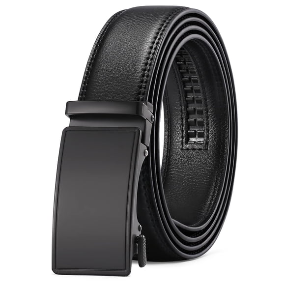 Cinturón de cuero para hombre SENDEFN con hebilla automática de trinquete
