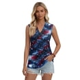 thumbnail image 4 of 250 Years American Flag 250th Anniversary USA T-Shirt Womens Sleeveless Shirts Printed Golf Polo Shirts, 4 of 5