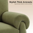 thumbnail image 4 of Set of 2 Oversized Green Accent Chairs, Comfy Single Armchairs with Thick Cushions & Armrests, Modern Upholstered Living Room & Bedroom Chairs, 4 of 7