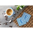 thumbnail image 3 of Letter E Chevron Blue and White Foam Coaster Set of 4, 3 of 3