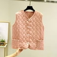 thumbnail image 2 of Sexlip Women's Winter Warm Puffer Vest Lightweight Stand Collar Windproof Waistcoat Warm Winter Quilted Puffy Jackets Pink XXL, 2 of 3