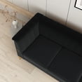 thumbnail image 5 of Canddidliike Mid-Century Modern Tufted Velvet Couch Extra-Deep Down-Filled Sofa in Black, 5 of 8