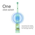 thumbnail image 4 of Gonramedo Rotating Electric Toothbrush with 4 Brush Heads, Round Electric Toothbrush Battery with Travel Case, Rechargeable Power Toothbrush for Adults, 2*AAA Battery(Include), Black, 4 of 7