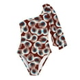 thumbnail image 1 of Aayomet Maillot de Bain une Pièce Résistant au Chlore Col Carré, Café S, 1 of 4