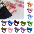 thumbnail image 2 of Colorful Bow Rings Resin Rings Cute Acrylic Rings Stacking Rings Aesthetic Bowknot Finger Rings Plastic Rings, 2 of 8