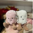 thumbnail image 3 of SLRTATOY Amusable Marshmallows Keychain Bag Clip, Pink, White, 1 Pair, 3 of 4