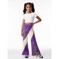 thumbnail image 5 of Girls Wide Leg Flared Pants, Digital Print Bell Bottom Trousers, Casual Slim-Fit Kids Outfit for Spring Summer Wear, Ages 4-13, 5 of 6