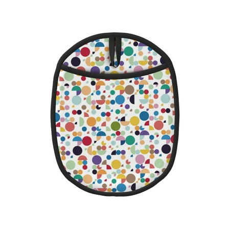 

Qekee Colorful Spots Pattern Silicone Pot Holders Oven Mitts Heat Resistant Hot Pads Non Slip Pot Holder Towel Cloth Interior Lining