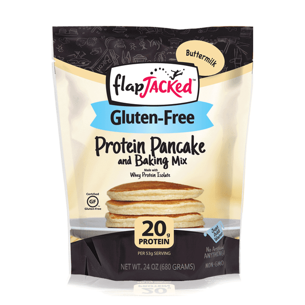 FlapJacked GlutenFree Buttermilk Protein Pancake & Baking Mix, 24 oz