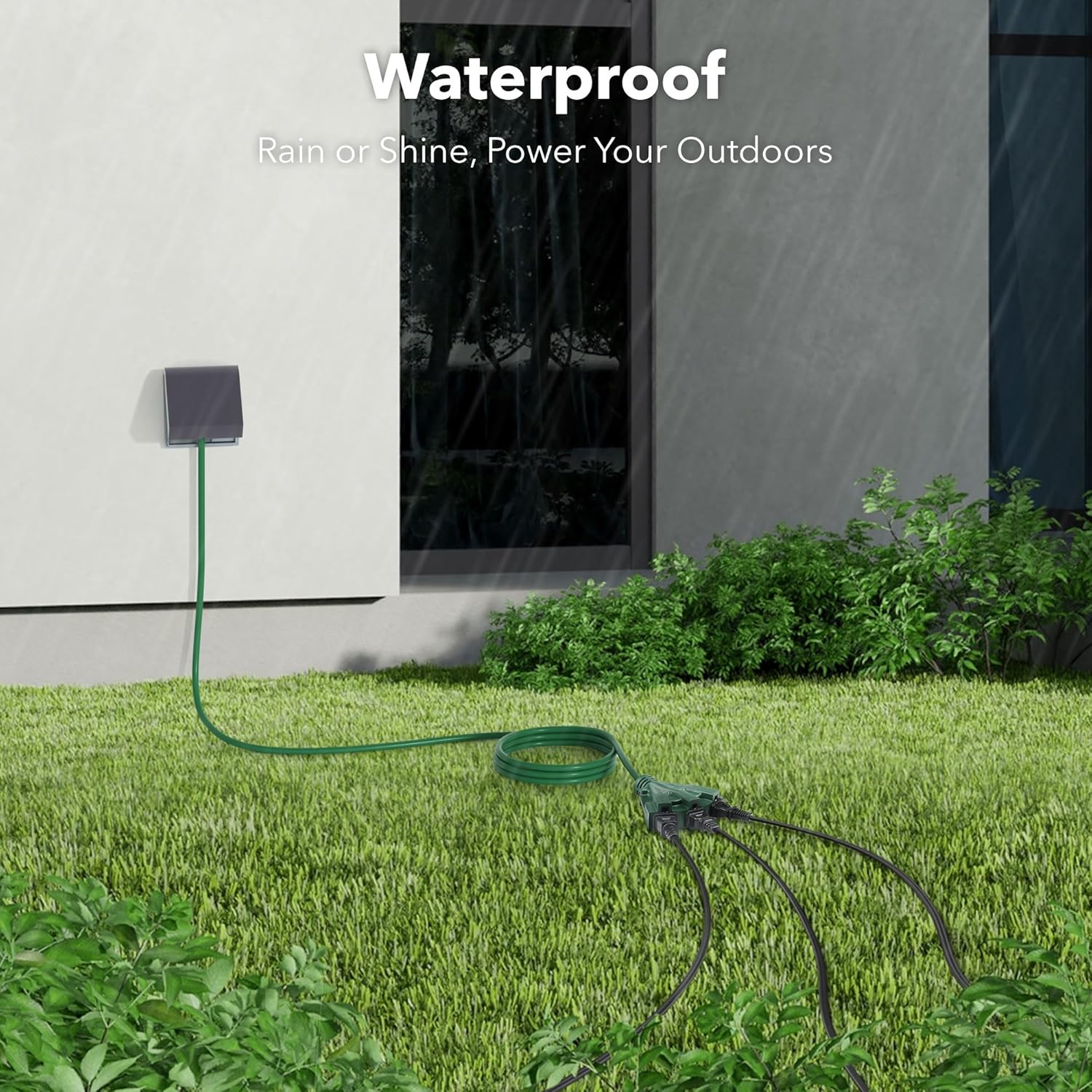 BN-LINK 25 Ft Lawn & Garden Extension Cord Green 2 Pack photo 3