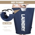 thumbnail image 5 of DOKEHOM 90L Large Laundry Basket, Collapsible Laundry Bag, Foldable Laundry Hamper, Folding Washing Bin (Dark Blue), 5 of 7