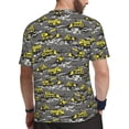 thumbnail image 2 of Rocae Modern Yellow Excavator for Men's Mesh Quick-Dry Short Sleeve Workout T-Shirt,Mens Crew Neck Tee Lightweight Soft Classic T Shirts 6X-Large, 2 of 9