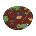 thumbnail image 2 of Xecao's Frogs and Mushrooms Print Stool Covers offer stylish, washable protection for PU round bar stools, perfect for home or commercial use., 2 of 7