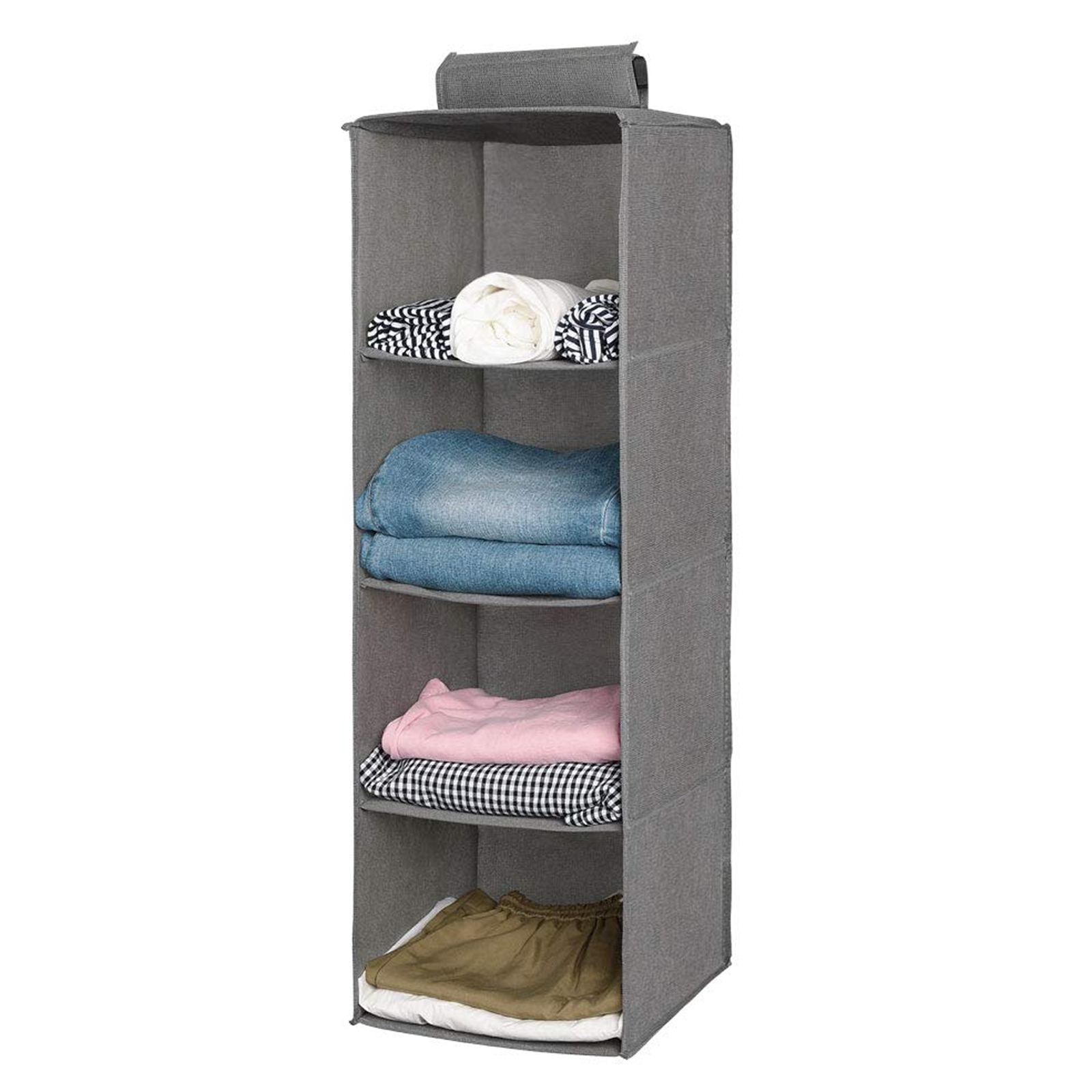 Home Hanging Shoe Organizer For Closet 3 4 10 Shelf Collapsible Breathable Fabric Closet Organizer Hanging Shoe Shelves Storage Hanging Holder For Sweate Clothes And Shoes Three Sizes Grey Walmart Com Walmart Com
