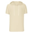 thumbnail image 7 of Short Sleeve Hoodies for Men Lightweight Drawstring Casual Plain Hooded Shirt Summer Fall Pullover Tops, 7 of 7