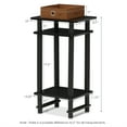 thumbnail image 4 of Furinno Turn-N-Tube Tall End Table, Side Table with Bin, Black Espresso/Brown, 4 of 5