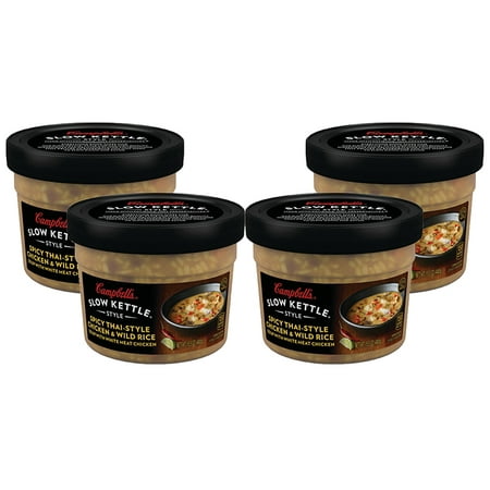 (3 Pack) Campbell'sÃÂ Slow Kettle Style Spicy Thai-Style Chicken & Wild Rice Soup with White Chicken Meat, 15.5 (Best Chicken And Wild Rice Soup)