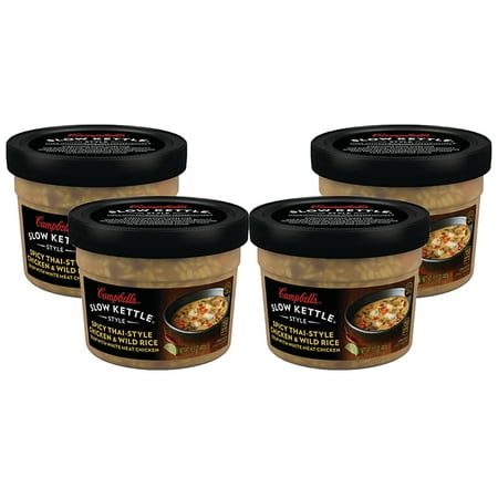 - (3 Pack) Campbell'sÃÂ Slow Kettle Style Spicy Thai-Style Chicken & Wild Rice Soup with White Chicken Meat, 15.5 oz.ÃÂ Tub