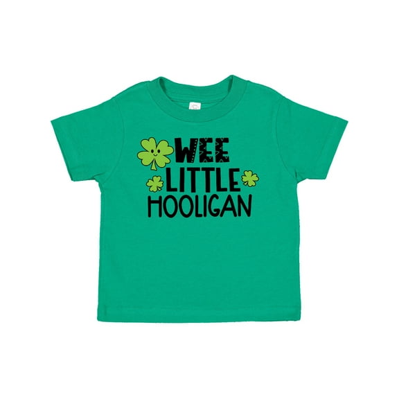 Inktastic St. Patrick's Day Wee Little Hooligan with Clovers Boys or Girls Toddler T-Shirt