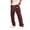 Wine, variant on GrmtClth Mens Pants Comfort‑style Side White Double Stripe With Label Drawstring Elastic Waist Trousers Daily Street Wear Navy L