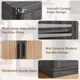 thumbnail image 4 of Leyaoyao Buffet Cabinet Sideboard with Arch Fluted Doors Set of 2, Mid Century Storage Cabinet Coffee Bar for Dining Room Living Room Kitchen Entryway, Dark Grey, 4 of 10