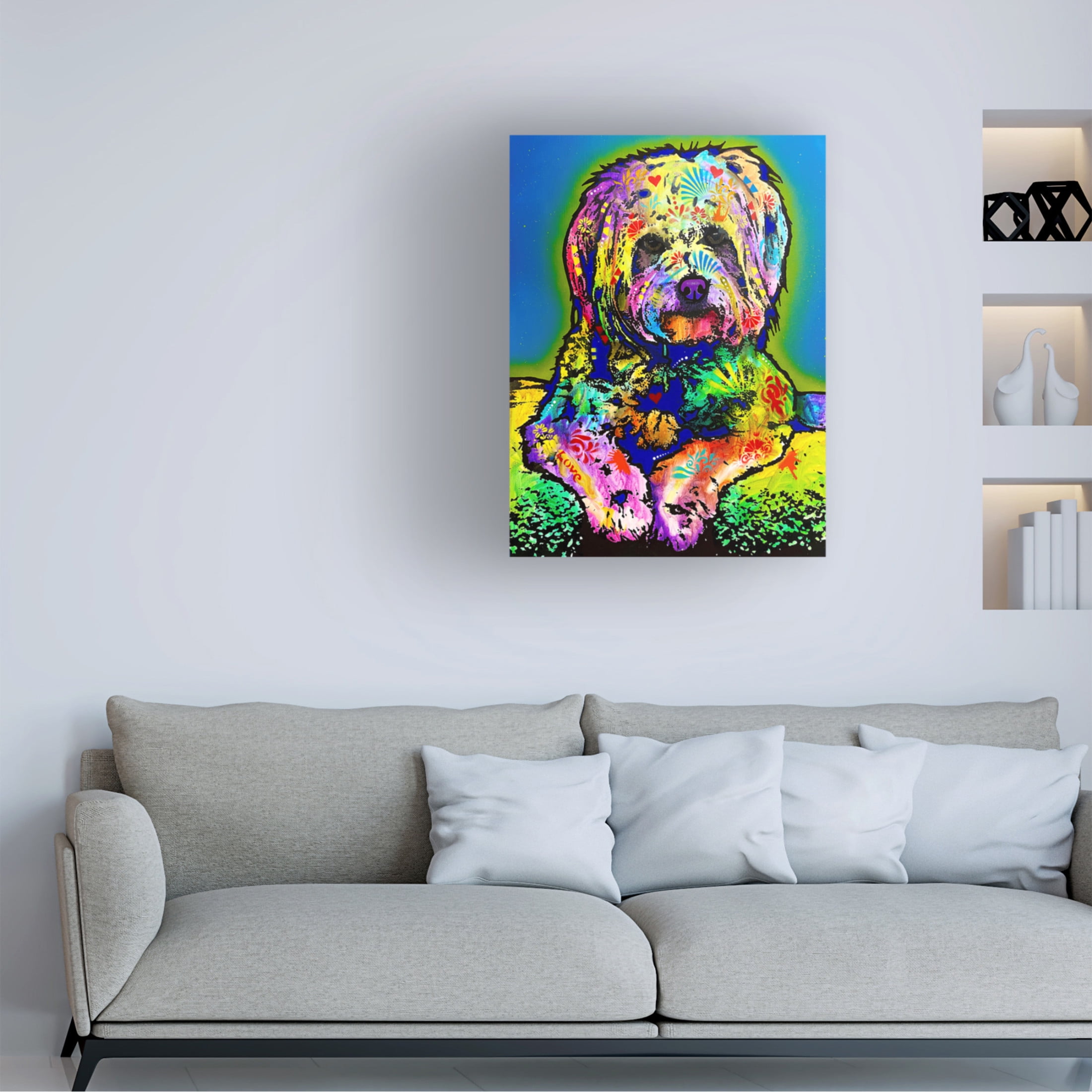 Canvas Wall Art - Dean Russo 'Patiently Wating For Cuddles' Wall Art for Living Room, Bedroom, or Office Décor by Trademark Fine Art - 18 x 24 Inches