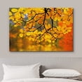 thumbnail image 3 of HFDF Canvas Prt Wall Art Yellow Leaves The Forest with Bokeh Camera Effect Floral Nature Photography Realism Bohemian Scenic Relax/Calm Cool for Livg Room, Bedroom, Office - 18x12inch Framed, 3 of 5