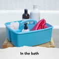 thumbnail image 6 of Storex Plastic Desktop Organizer Caddy with Handle, 2 Compartments, Teal, 6-Pack, 6 of 9