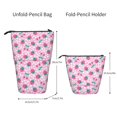 thumbnail image 2 of Kdxio Telescopic Pencil Bag Pen Holder Stationery Case,Stand-up Retractable Transformer Bag Organizer for Christmas Holiday(Cherry Strawberry), 2 of 6
