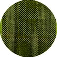 thumbnail image 1 of Ahgly Company Indoor Round Abstract Yellow Modern Area Rugs, 6' Round, 1 of 4