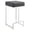 Gray/Chrome, variant on Gervase Square Counter Height Stool Grey and Chrome