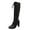 Z01 Black, variant on Knee High Cowboy Boots Women Sparkly Rhinestones Western Cowgirl Style Boots Heels Glitter Sequin Party Shoes Silver Size 7.5