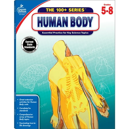 Carson Dellosa The 100  Series™ Human Body Workbook (128 pages) Grade 5-8