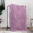 thumbnail image 1 of Large Velvet Bath Towel for Adults | Super Soft & Absorbent | Lightweight Quick-Dry Blanket Cover | Multipurpose for Home, Gym, Spa, Beach | Machine Washable | Gray, Purple, Blue | 1 Pack, 1 of 5