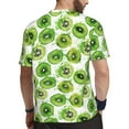 thumbnail image 2 of Wukai Green Kiwi Print Men's Short-Sleeved Mesh T-Shirt,Quick-Dry Short Sleeve Workout T-Shirt-X-Small, 2 of 8
