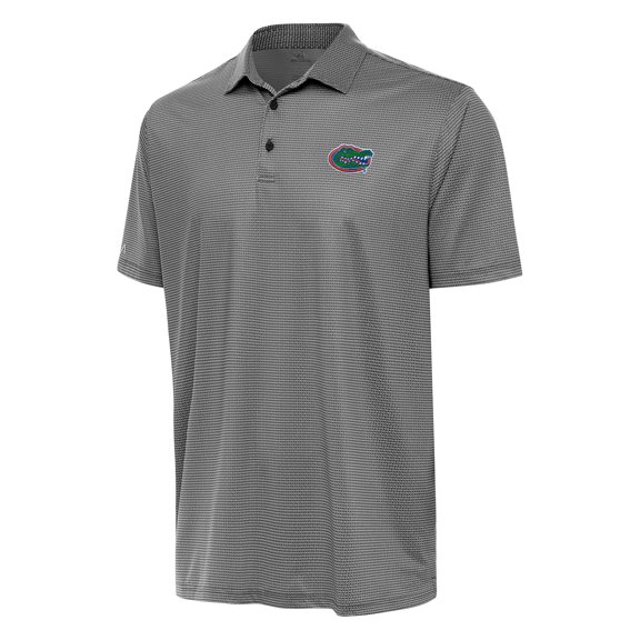 Men's Antigua Black/White Florida Gators Rings Polo