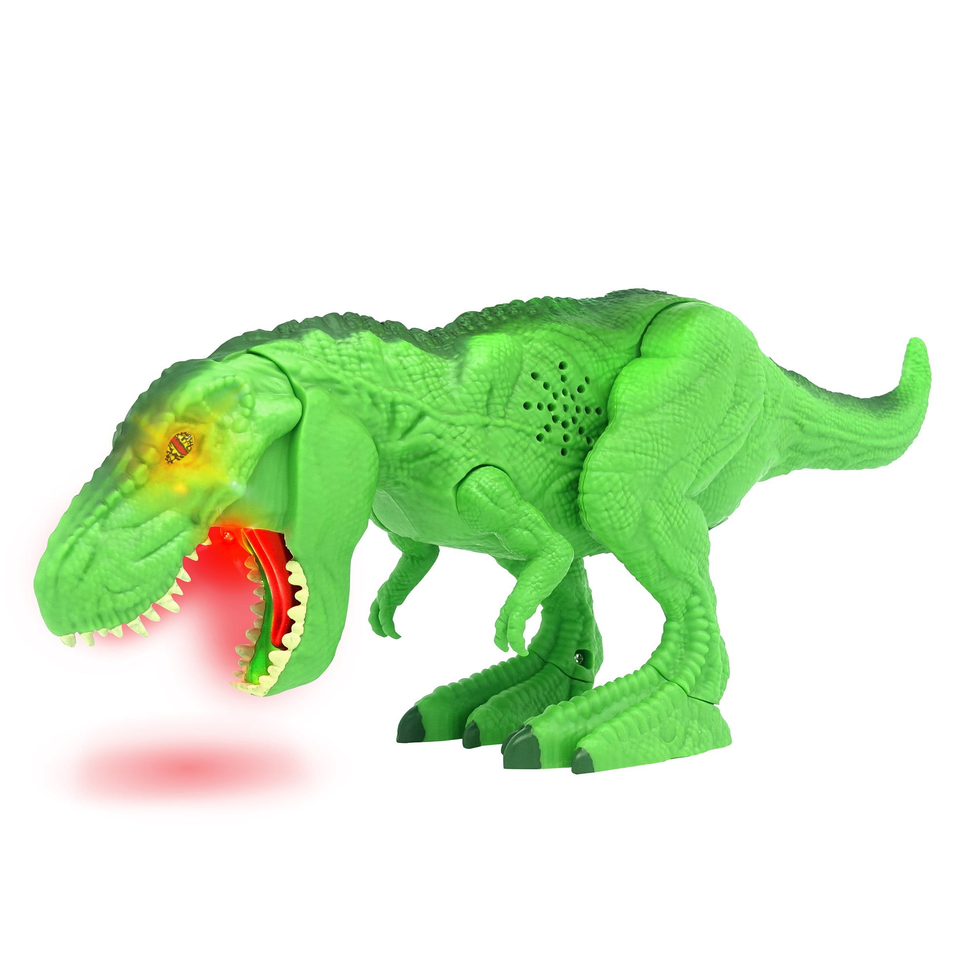 Mighty Megasaur: Bend & Bite T-Rex with Lights & Sounds Age 3-8 Action Figure, Plastic Green (12.5")