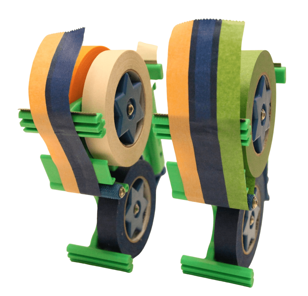 TAPEnSER Double/Triple Masking Tape Dispenser, Painters Tape Applicator Produces Double-Sided Tapes for Prep Work in Painting, Remodeling, Tiling, Hardwood Flooring 1-Pack