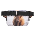 thumbnail image 5 of Japuie Cow Print Layer Fanny Pack with Adjustable Shoulder Strap,Double-Layer Waist Bag,Travelling Fanny Pack,Square Double Layer Waist Bag,for Exercise Running Travel Hiking, 5 of 7