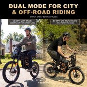 6500W Peak Motor Electric Dirt Bike for Adults,60V 30Ah 50 MPH 20Off-Road E-Bike, Full Suspension & 4-Piston Hydraulic Disc Brakes UL2849