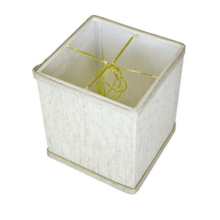 Rectangular Billiard Shade - Rectangular Drum Lampshade (6x6) (6x6) x 7 Textured Oatmeal