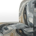 thumbnail image 4 of Designart "Aqua Symphony Grey Black Composition" Grey Abstract Upholstered Accent Chair - Modern Arm Chair For Living Room, 4 of 5