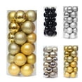 thumbnail image 4 of Hwkond 24pcs Christmas Decorative Balls, Christmas Hanging Ornaments, Electroplated Plastic Ball Barrel Christmas Ball, Christmas Tree Pendant Hanging Ball,Golden(8cm/3.15in), 4 of 9