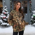 thumbnail image 3 of Yuyamidu Womens Deer Camo Hoodies Long Sleeve Casual Winter Fashion Tops, Size M, 3 of 7